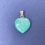 Pendant Heart Aquamarine (color-enhanced stone) 16×16×6×25 mm+