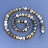 Petersite beads, faceted cube 7mm, on a thread, length 39 cm