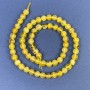 Amber Beads Smooth Ball 6 mm on Thread, Length 39 cm