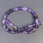 Amethyst Beads - Drop Shape, Natural Stone, 15x10 mm, Hole Diameter ~1 mm, Length ~40 cm