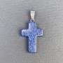 Cross Pendant in Lapis Lazuli-Toned Stone 25×18×36 mm+