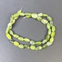 Faceted Jadeite Beads 9x7mm on Beading Wire, Length 39 cm+