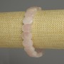Clearance! Rose Quartz Bracelet with Rounded Links, 14x10 mm, 18 cm, Stretch