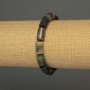 Moss Agate Bracelet, Cylindrical Beads, 12×8 mm, 18 cm, Stretch (Elastic)