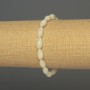 Mother-of-Pearl Bead Bracelet, bead size 12x6 mm, length 18 cm, stretch