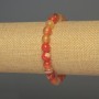 Agate Bracelet with Smooth Beads, 8mm Diameter, 18 cm Length, Stretch