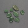 Natural nephrite chips, polished undrilled nuggets 10-15 x 10-12 mm ± (per 100 g ±)