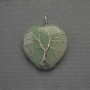 Heart Jadeite Pendant in Silver Weave, diameter 30×30 mm ±, length 36 mm ±