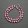 Pink Cat's Eye Beads, Pink Synthetic Stone, Smooth Round Bead, Diameter 8mm, on a Thread, Length 39cm