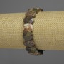 Bracelet with natural Ocean Jasper, faceted link, diameter 14x10 mm, length 18 cm, stretch