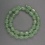Jade beads, faceted, 9x11mm, length 39cm