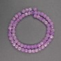Kunzite natural gemstone beads, faceted cube-cut, 5 mm diameter, 37 cm length