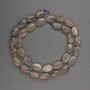 Oval Labradorite Beads, 8×12×5 mm, length 41 cm