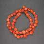 Natural Coral Beads, Orange, Barrel-Shaped, Assorted, Diameter 8-10 mm, Length 40 cm