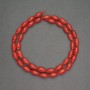 Natural Red Coral Beads, seed-shaped, diameter 5x10 mm, length 41 cm