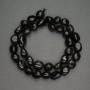 Beads Natural Stone Tourmaline Black Cabochon, Diameter 10mm±, Length 39cm±