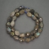 Natural labradorite beads, faceted rondelle, diameter 10x13mm+-, length 38cm+-