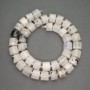 Adularia Natural Stone Cylindrical Beads, 10x8 mm diameter, +/- seed beads, 3 mm diameter, length 40 cm+