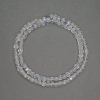 Beads of natural topaz, small faceted cube beads, diameter 4 mm, length 39 cm