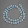 Opalite Moonstone Beads (synthetic) Faceted Cubes, 7mm diameter +/- Seed Beads 3mm diameter +/-, Length 39cm +/-