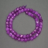 Sugilite natural stone beads, faceted cubes, diameter about 7 mm, length about 40 cm