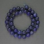 Lapis Lazuli Beads, Smooth Round, 10 mm Diameter ±, On Cord, Length 38 cm+