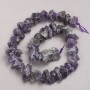 Unpolished Amethyst Beads on a Galotka Thread, diameter 10x18 mm ±, length 42 cm ±