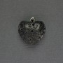Lava Heart Pendant 20x20x25mm+- Silver-colored metal