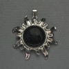 Sun Pendant with Aventurine Night of Cairo 42mm ±, length 48mm ±, silver-tone metal