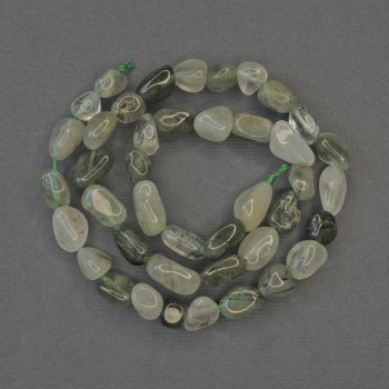 Beads of Rutile Quartz 'Hairy' Faceted on Thread, diameter 8-10×7 mm, length 40 cm +