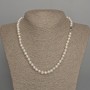 Necklace of natural freshwater pearls, 7x6 mm, length 45 cm, with a clasp