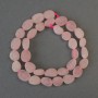 Rose Quartz Beads, 10–12×10 mm diameter, 40 cm length on a thread