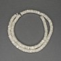 Mother-of-pearl rondelle beads, diameter 6×2 mm, length about 40 cm on thread