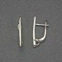 Silver-colored ear wires for earrings 22×2 mm - pair