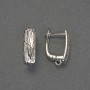 Ear wires for earrings, silver-colored metal, 18×6 mm – pair