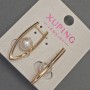 Xuping Earrings with Mallorca Pearl Bead, 8 mm diameter, 30 mm length, 18K Gold Plating