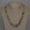 Rutile Quartz Necklace, Natural Stone, Faceted Beads, diameter 15x12 mm ± with clasp, length 50 cm+