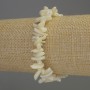 Bracelet with mother-of-pearl chips, diameter 7-12x2-4 mm, 18 cm stretch bracelet