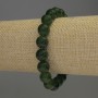 Jadeite bracelet with smooth beads, 10 mm diameter, 18 cm length, stretch