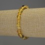 Amber Bracelet with Smooth Beads, 6–6.5 mm Diameter, 18 cm Length, Stretch Base
