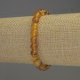 Amber bracelet with smooth beads, 6.5 mm diameter, 18 cm length - stretch