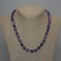 Natural Amethyst Necklace with Faceted Beads, Diameter 10×9 mm, Length 50 cm