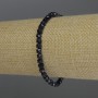 Aventurine Bracelet 'Night of Kaira' - Faceted Cube, 4 mm Diameter, 18 cm Length (Stretch)
