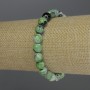Bracelet with faceted agate beads, 8 mm diameter, 18 cm length, stretch