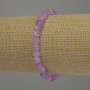 Kunzite bracelet with faceted cubes, 5×5 mm, 18 cm length, elastic