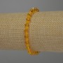 Bracelet with Czech crystal rondelles, diameters 6×5 mm and 3.5×2.5 mm, length 18 cm, stretch