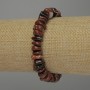Red Jasper Faceted Bracelet, 8x10 mm diameter, 18 cm stretch