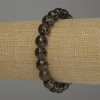 Smoky Topaz Bracelet, Faceted Bead, 9.5 mm Diameter, 18 cm Stretch