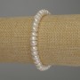 River Pearl Bracelet, diameter 7×5 mm, 5 mm ±, length 18 cm (stretch)