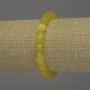 Yellow Cat's Eye Bracelet with smooth 8mm beads, 18 cm length, elastic